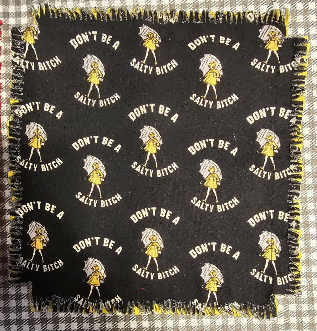 Salty hank with frayed edges