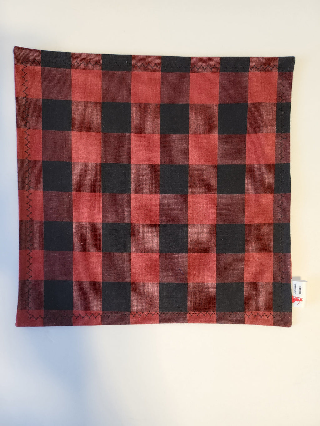 Red plaid hank