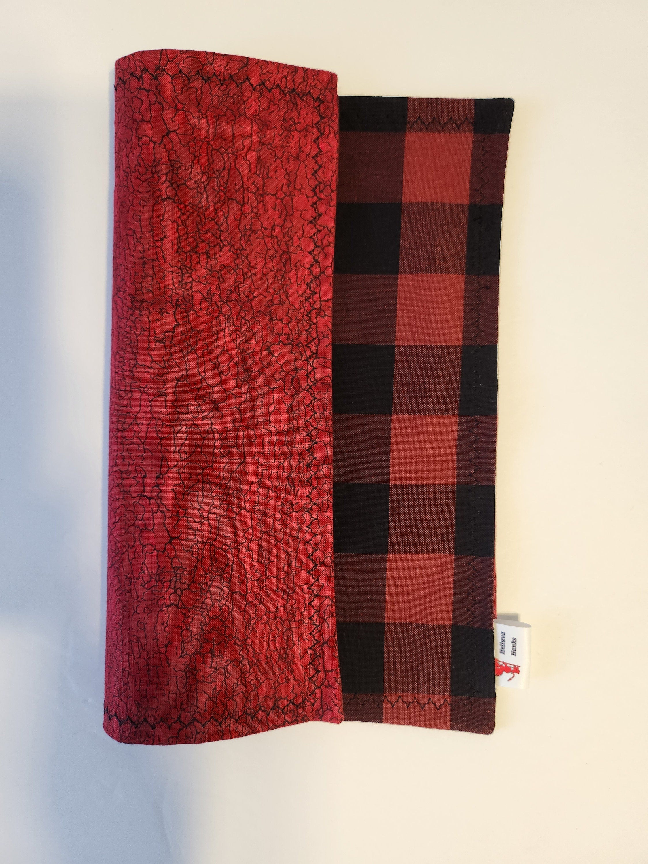 Red plaid hank