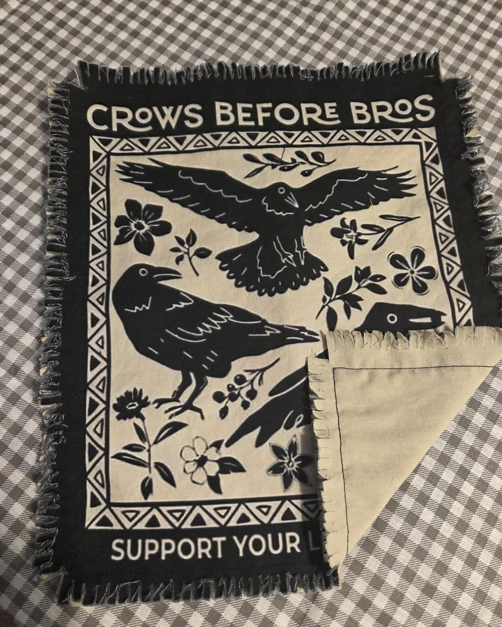 Crows hank with frayed edges