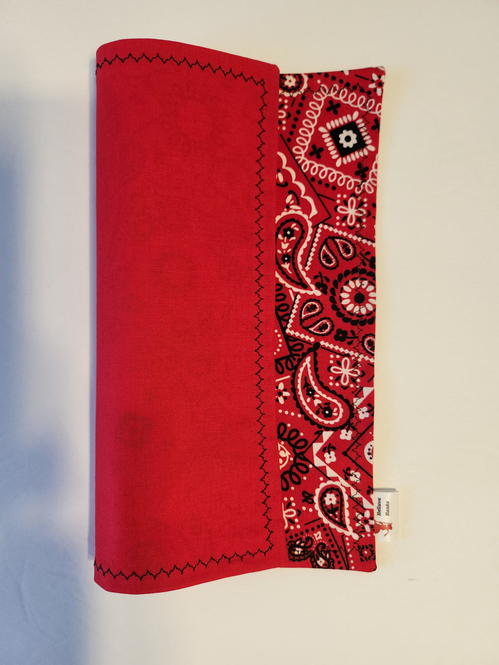 Red paisley hank